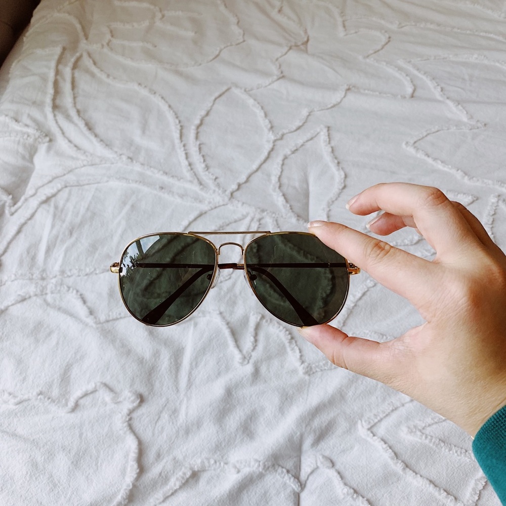 Urban Outfiters Gold Aviator Sunglasses